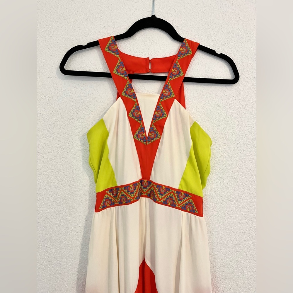 GB - Neon Chevron Detail Dress